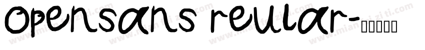 opensans reular字体转换